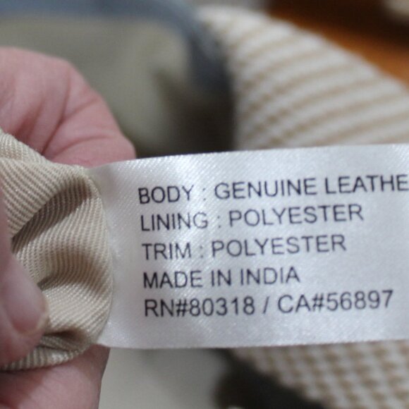 BoHo Blue Leather Bucket Bag - Picture 4 of 4